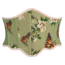 SCARLET DARKNESS Womens Medieval Corset Belt Cottagecore Floral Corset Belts for Renaissance Faire Party Costume Green 12