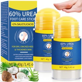 NEARPOW 2 Pack Crema Hidratante para Pies, Repara e Hidrata con Efecto Exfoliante, Exfoliating Moisturizing Foot Ointment con Urea 60, manos y codos, eliminando callos de piel muerta