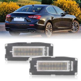 njssjd 2 x LED License Plate Light for Maserati Ghibli MK3 III M157 2014-2020 Canbus Error Free Xenon White Backtag Lamp OEM#673001401