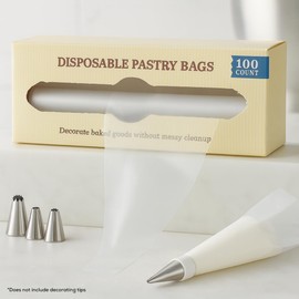 Mrs. Anderson’s Baking Disposable Pastry Bags, BPA Free, Easy-Access Dispenser Box, 100 Count