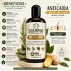 Shampoo anticaída orgánico con romero, aloe vera y vitamina E