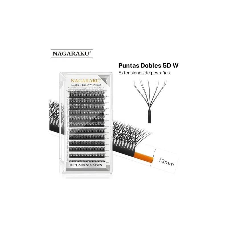 Nagaraku Extensiones De Pestañas Cifrado 5d W Shape