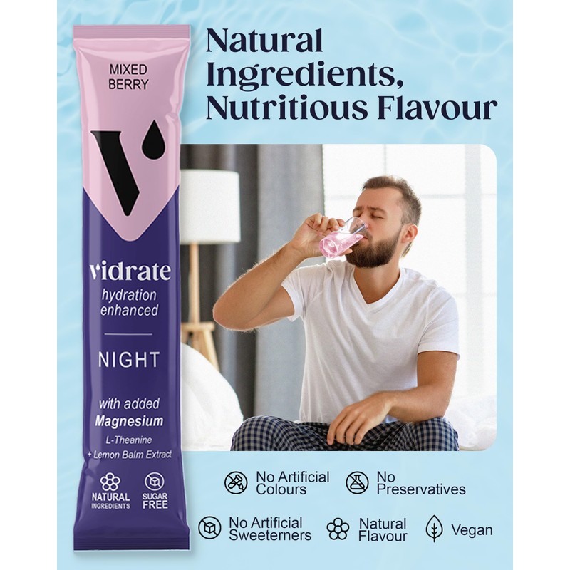 Vidrate Electrolytes Powder Hydration Sachets - Low-Calorie Hydration Powder Packs