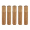 POFET 5pcs 10 ml Natural Bamboo Refillable Empty Essential Oil