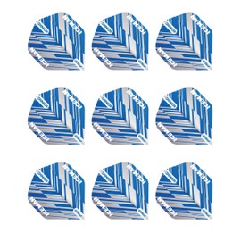 Red Dragon Hardcore Gerwyn Price Ionic Blue and White Dart Flights - 3 Sets Per Pack (9 Dart Flights in Total)