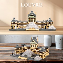 DAHONPA Paris Louvre Architecture Micro Building Blocks Set, 3377 Pieces Building Toy Architecture Decor Model, Gift for Kid and Adult