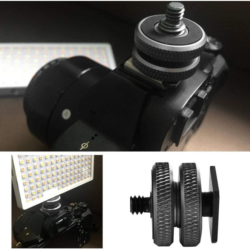 NASHnal Camera Hot Shoe Mount to 1/4"-20 Tripod Screw Adapter,