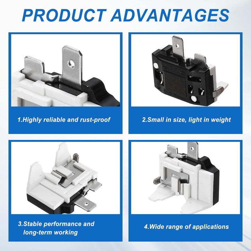 sourcing map 2 Set PTC Refrigerator Starter Relay 15 Ohm