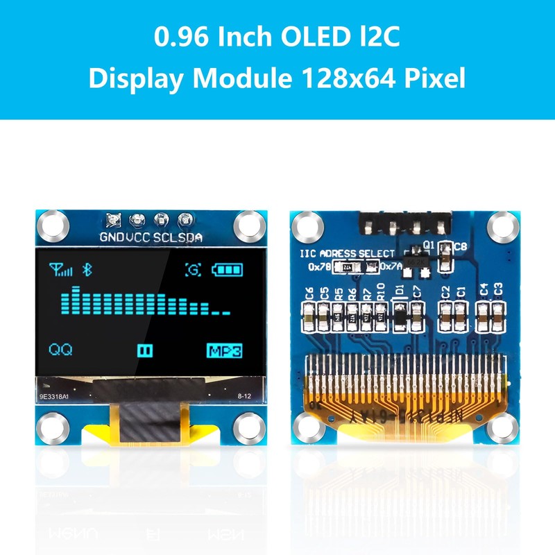 APKLVSR 3 x 0.96 Inch OLED Display I2C 128 x