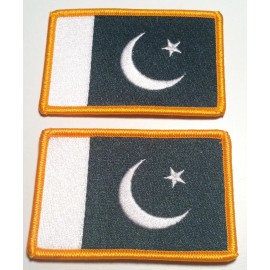 2 PAKISTAN Flag Patch with VELCRO® brand fastener Military Tactical Emblem #6