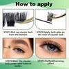 Lash Clusters 96pcs Individual Lashes D Curl 10mm Eyelash Clusters
