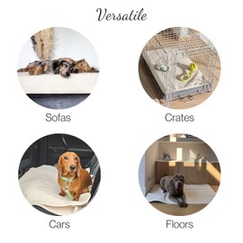 Luxury Waterproof Pet Protector Fleece Blanket - Small, Natural 74x48cm, Machine Washable & Tumble Dry - For 32 inch Crates, Chairs, Washable Puppy Pad