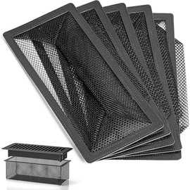 Takelablaze Floor Register Cover Trap 4 x 10 Inch Air Vent Cover Screen for Home Air Vent Filters Floor Vent Mesh Filters Net Trap for Catching Dust Debris Hair Food, 6Pcs