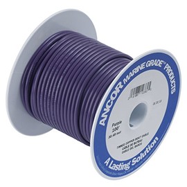 Ancor 102725 Marine Grade Electrical Primary Tinned Copper Boat Wiring (16-Gauge, Purple, 250-Feet)