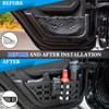 Metal Rear Door Storage Pockets Compatible with 2018-2025 Jeep Wrangler