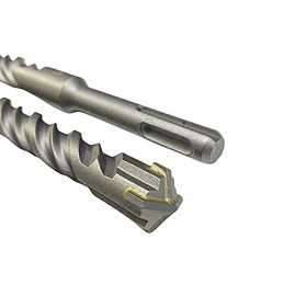 SDS Plus Cross Head Hammer Drill Bit - 4 Point X Head Cutter Carbide Double Twisted - Drilling Masonry, Concrete, Brick, Stone (18 x 310mm)