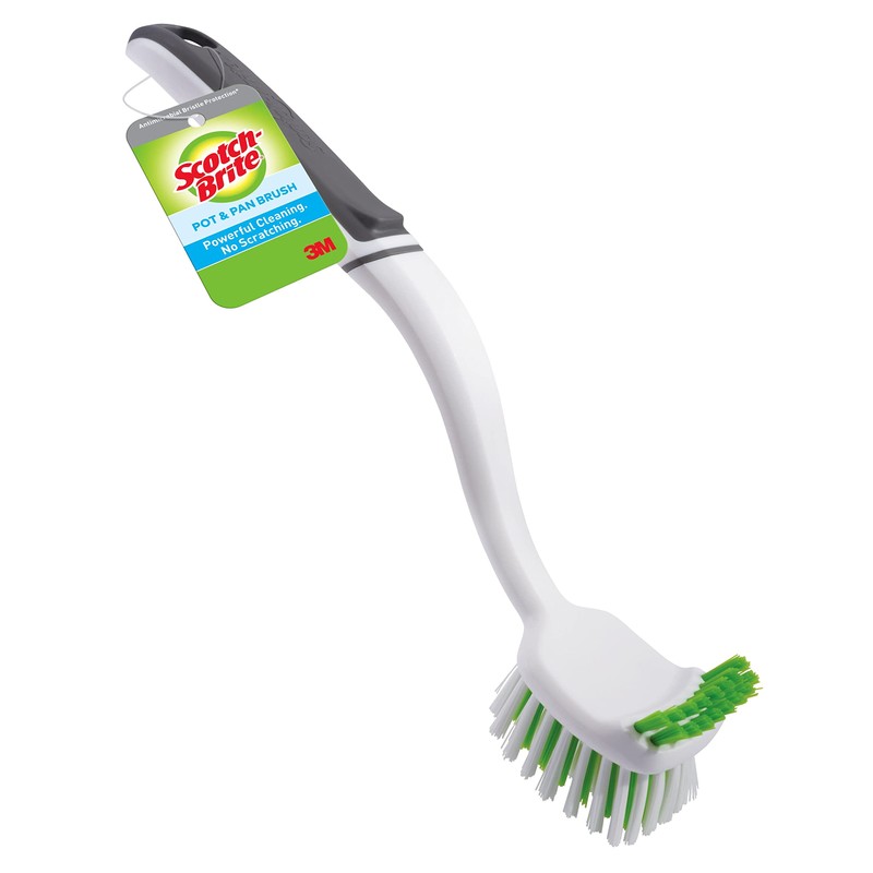 Scotch-Brite Pot and Pan Brush, 1/Pack, White, Green