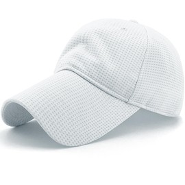 Masktide Oversize XXL Mens Full Mesh Long Bill Breathable Baseball Caps Running Womens Quick Dry Outdoor Sports Golf Hats White