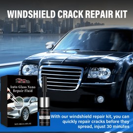 KOSIMI 2 Bottles Car Windshield Crack Repair Kit, Upgraded Car Cracks Gone Glass Repair Kit, Glass Repair Liquid for Windshields, Windows
