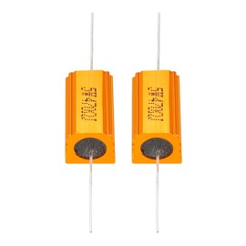 YOKIVE 2 Pcs Aluminum Case Resistor, Office LED Converter Replacement Wirewound Resistance, Great for Daily Use (Gold, 5W 470 Ohm)