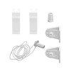 QWORK® 17 mm Roller Blind Bracket, Roller Blind Clamp-Fix, Replacement