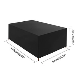 NEVERLAND Rectangular Cover for Garden Furniture, Waterproof 210D Oxford Tarpaulin for Garden Tables Protective Cover Garden Table Cover Furniture Sets Garden Tables Cover Chairs and Furniture Sets