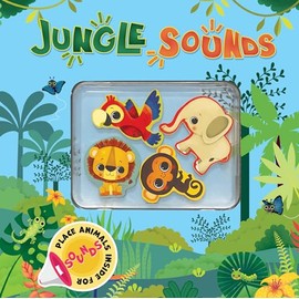 Little Hippo Books Jungle Sounds | Interactive Toddler Books with Sound Puzzle Pieces for Kids | Jungle Sounds Board Books & Kids Books | Jungle Baby Book with Sound
