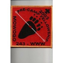 2003 Lodge 243 Mowogo Pre-Camp Fellowship OA patch