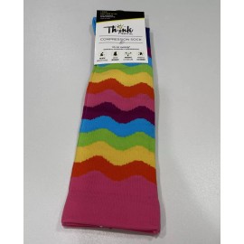 Think Medical- Women's Rainbow Compression Socks- Size 6-10