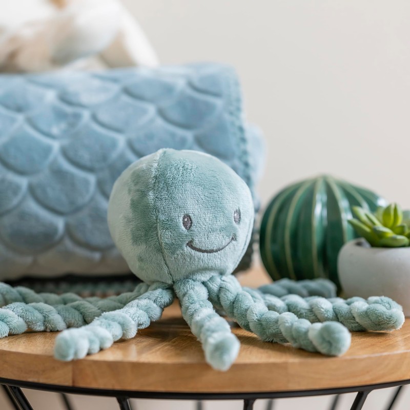 Nattou Cuddly Octopus Lapidou Copper Green 7.5 cm