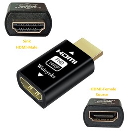 Woieyeks HDMI edid Emulator passthrough (2K 2560x1440@60Hz Default Resolution) for Mac Thunderbolt to HDMI Switches/Extender/AV Receiver/Video Splitters