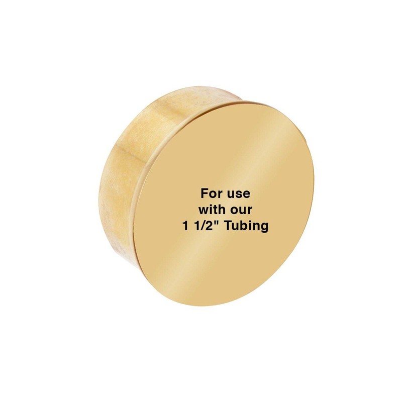 1.5" Flush Flat End Plug Solid Brass | Renovator's Supply