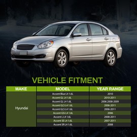 AUTOSAVER88 Radiator Compatible with 2006 2007 2008 2009 2010 2011 Hyundai Accent L4 1.6L 2006-2012 Dodge Attitude 1.4L 1.6L