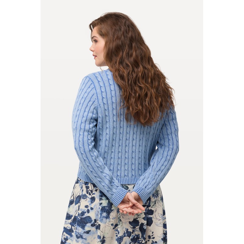 Ulla Popken Ladies Plus Size Plus Size Cable Knit Two