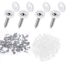 Sealing Nails for Studded Web, Pack of 50 4 x 25 mm Mounting Nails, Mounting Buttons with Nail for Nub Film, Construction Drainage, Raised Beds, Flower Pots or Cellar Walls, White