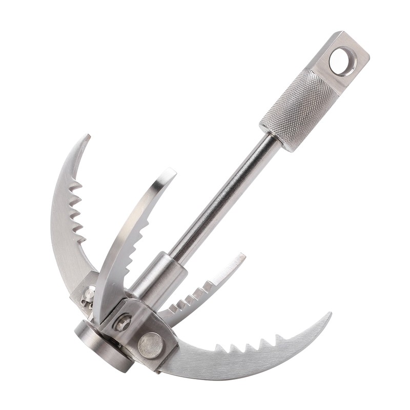 Outdoor Survival Hook Stainless Steel Foldable Climbing Grappling Hook for
