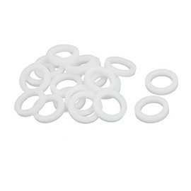 uxcell PTFE Flat Washers 12mm OD 8mm ID 2mm Thickness Sealing Gasket for Faucet Pipe Water Hose, White, Pack of 20