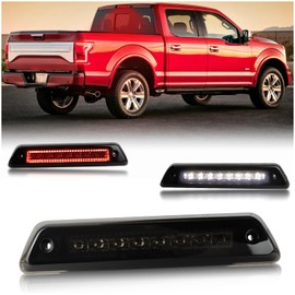 KEEGTBOX Smoke LED Third Brake Light Assemblies for Ford F150 Truck 2009-2014 High Mount Stop Lamp Cab Roof Cargo Light Bar | Taillight Replacement