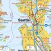 Seattle, Washington Wall Map, Large - 22.75" x 29" Paper