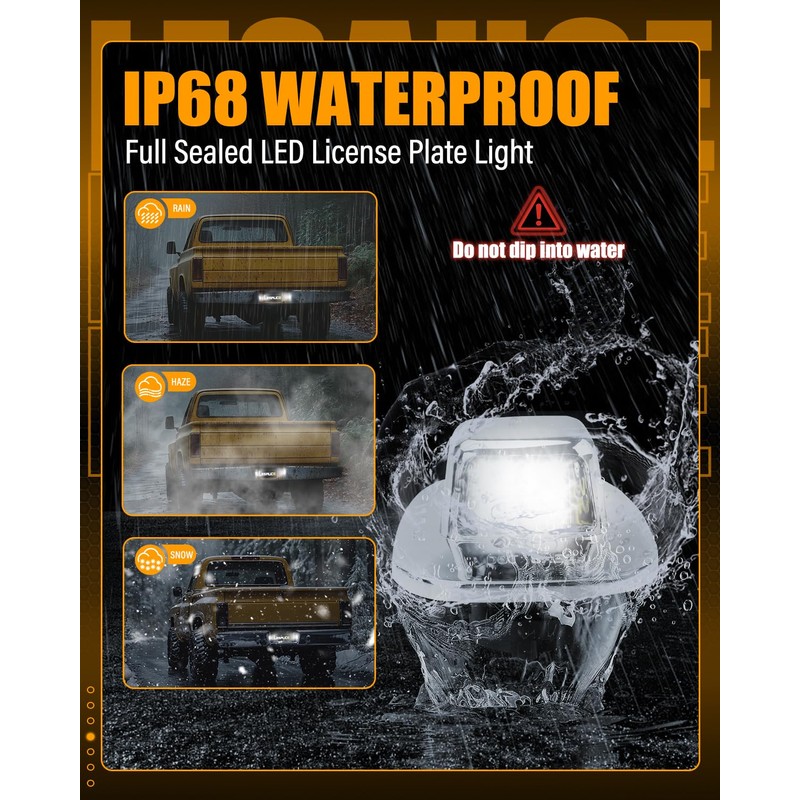 LESAUCE Upgraded LED License Plate Lights For 1988-2000 Chevy C/K-Series