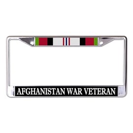 Afghanistan War Veteran Chrome License Plate Frame