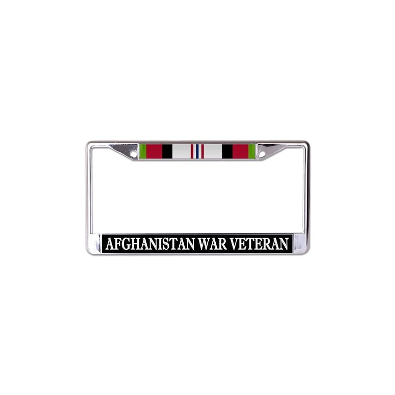 Afghanistan War Veteran Chrome License Plate Frame