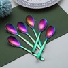 Rainbow Coffee Spoons 6 Pieces Kyraton 5.5 Inch Stainless Steel