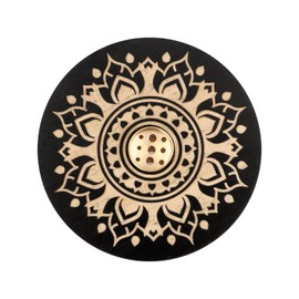 Bojueshaw Round Wooden Incense Holder for Sandalwood,Incense Burner Holder with 9 Holes,Ash Catcher for Meditation,Yoga,Home Decor(Style B)