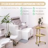 Multifunctional 2-Tray Utility Cart on Wheels - Gold 2-Level Medical