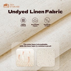 ZenStorage 12 Pack Linen Nursery Drawer Organizer for Baby Clothes, Drawer Organizer for Baby Diaper, Collapsible Deep Baby Clothing Organizer with Zipper for Socks, Bra, Towels, Ties, Beige