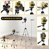 Laser Level with Tripod,4×360° Whole-Room Cross-Line Green Beam Laser Level