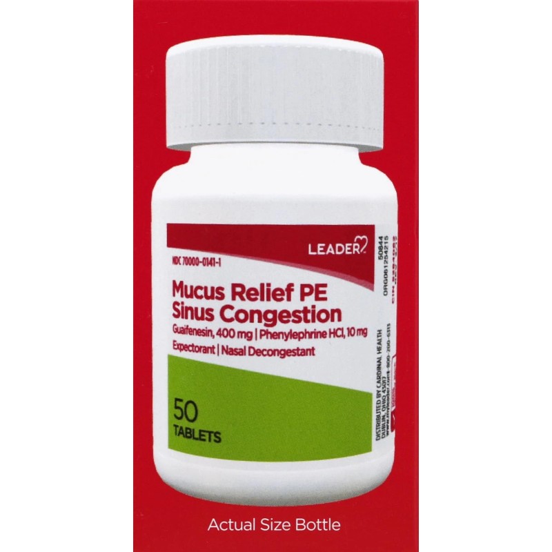 Leader 50 Count Immediate Release Oral Medication Tablets for Safe