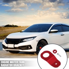 X AUTOHAUX Engine Water Tank Radiator Bracket Radiator Stay Mount Bracket and Washer Kit for Honda Civic 1996-2000 Aluminum Alloy Red 1 Set