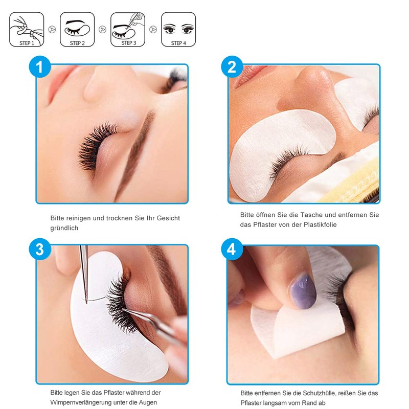 Eye Pads, 50 Pairs of Eyelash Extension Pads, for Eyelash